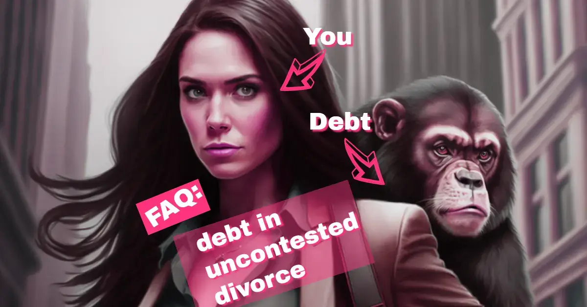 faq on debt in illinois uncontested divorce, illustration